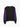 Black sweatshirt, purple metallic lace-up designs on both sleeves, glitter green grommets and black bats.